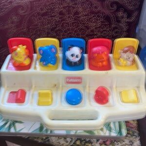 Vintage 1995 Playskool Busy Basics Poppin Pals Pop Up Jungle Animals RARE HTF